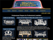 Tablet Screenshot of lowriderplaques.com